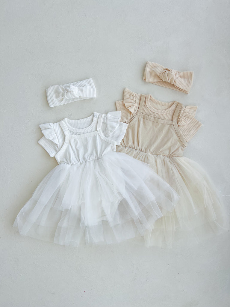 Organic Ribbed Short Sleeve Frill Bodysuit