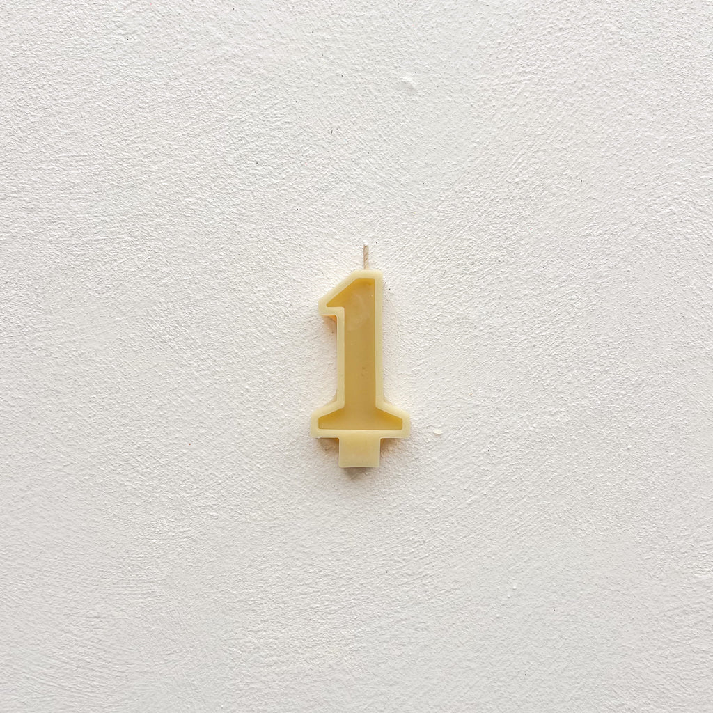 Beeswax Number Candles