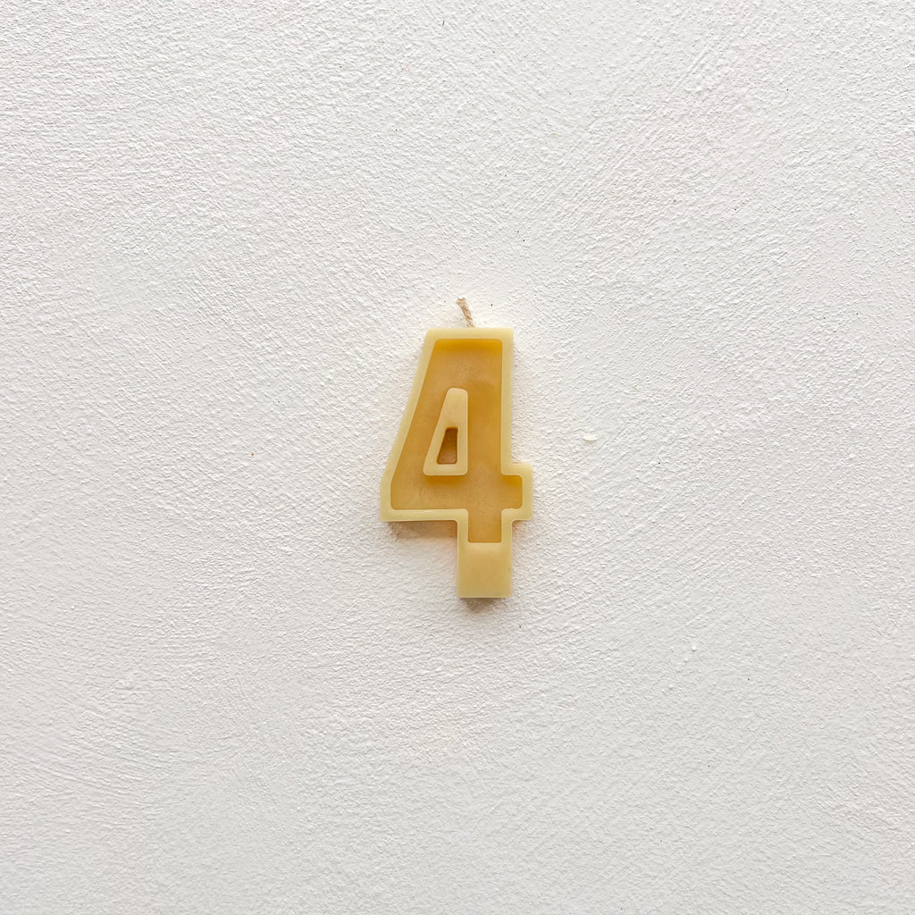 Beeswax Number Candles