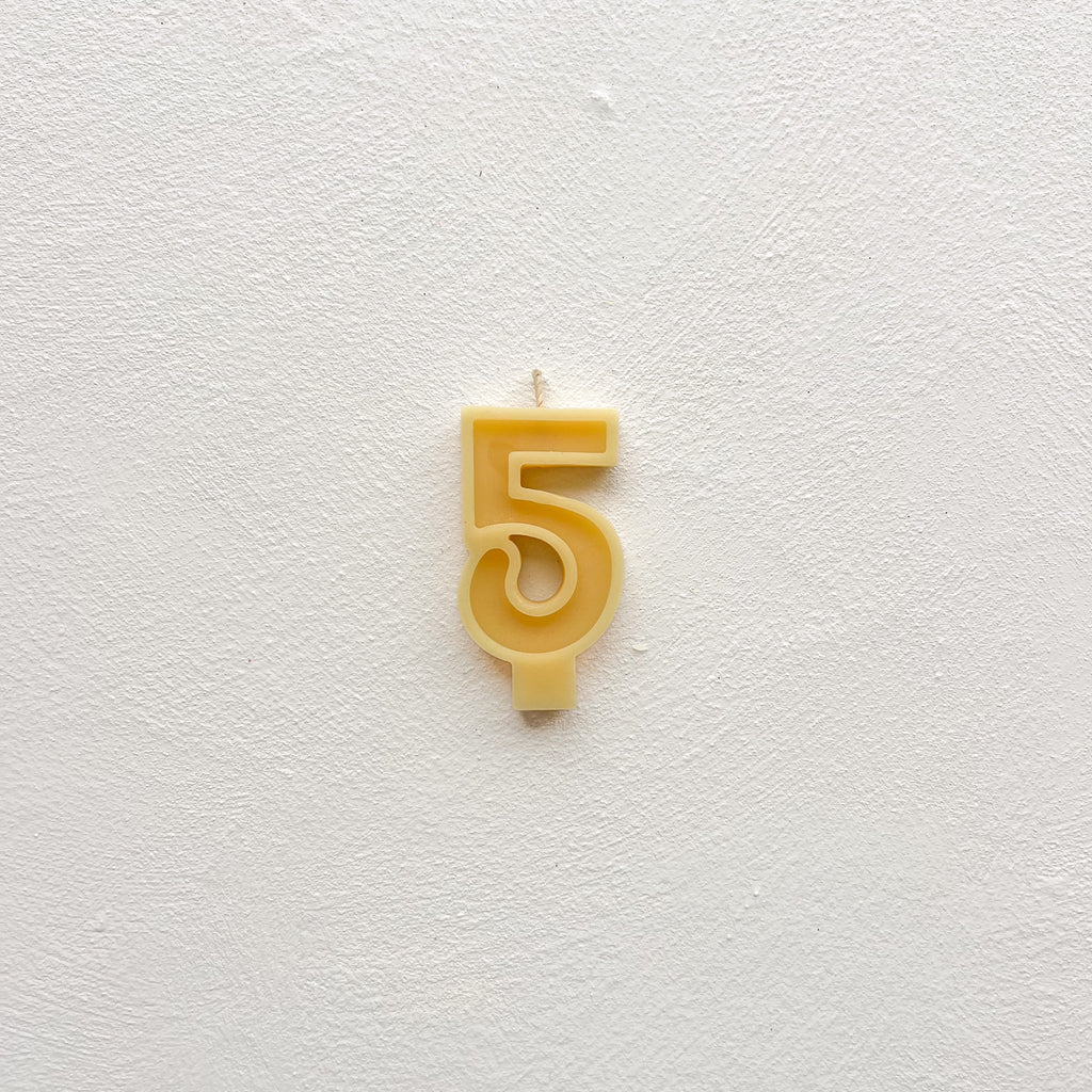 Beeswax Number Candles