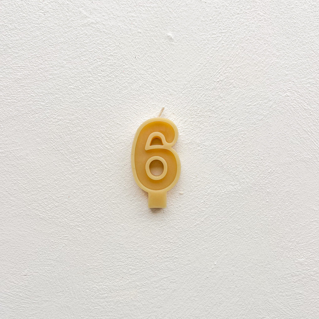 Beeswax Number Candles