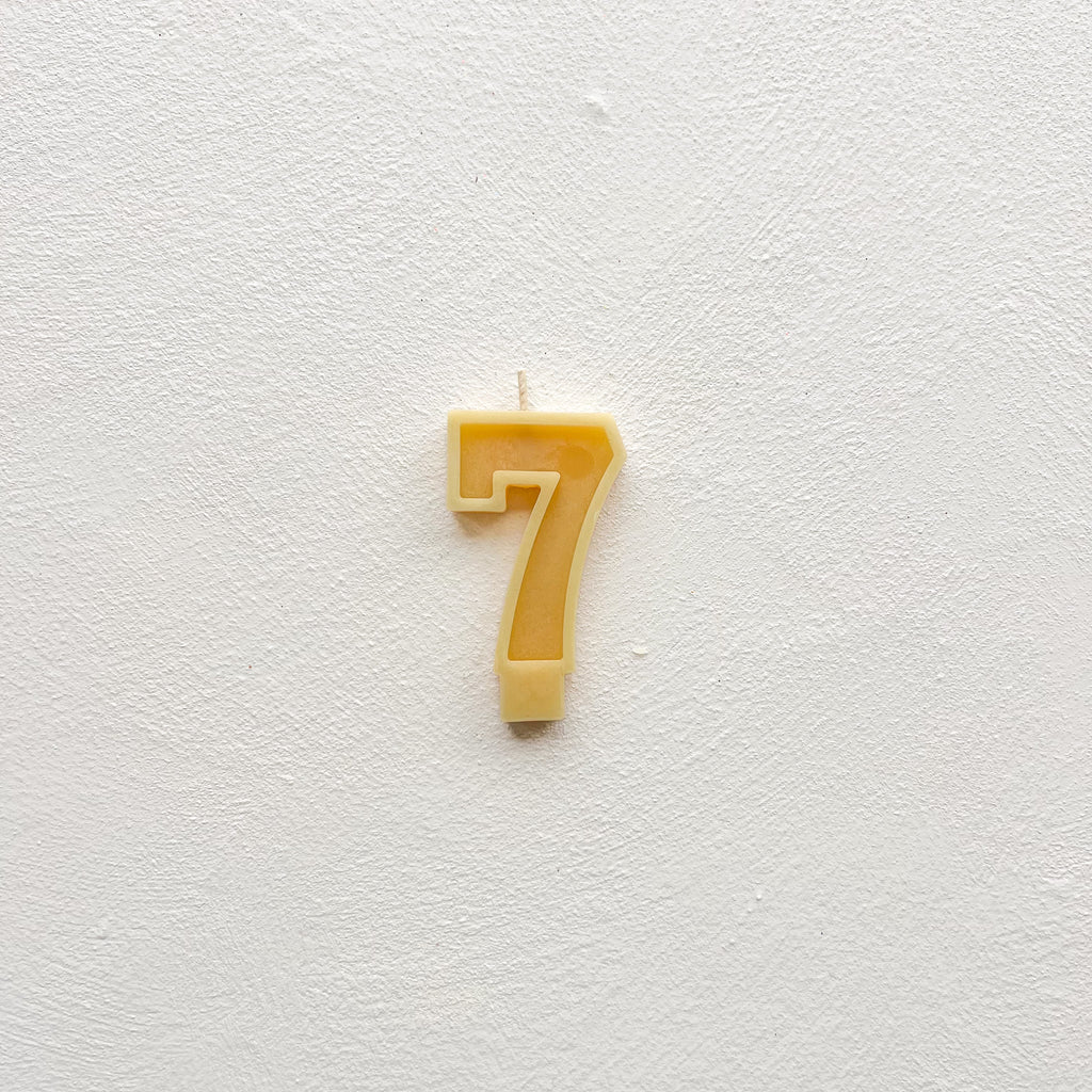 Beeswax Number Candles