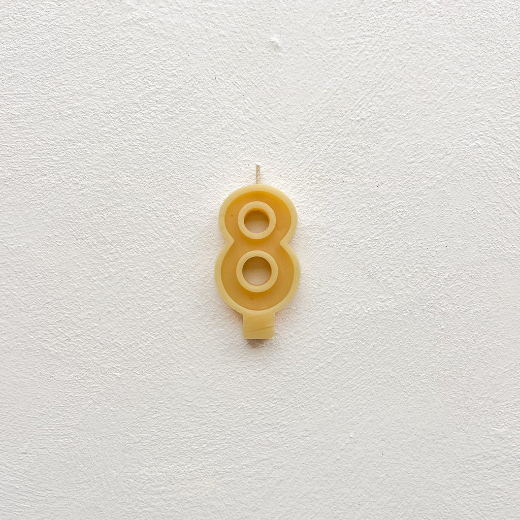 Beeswax Number Candles