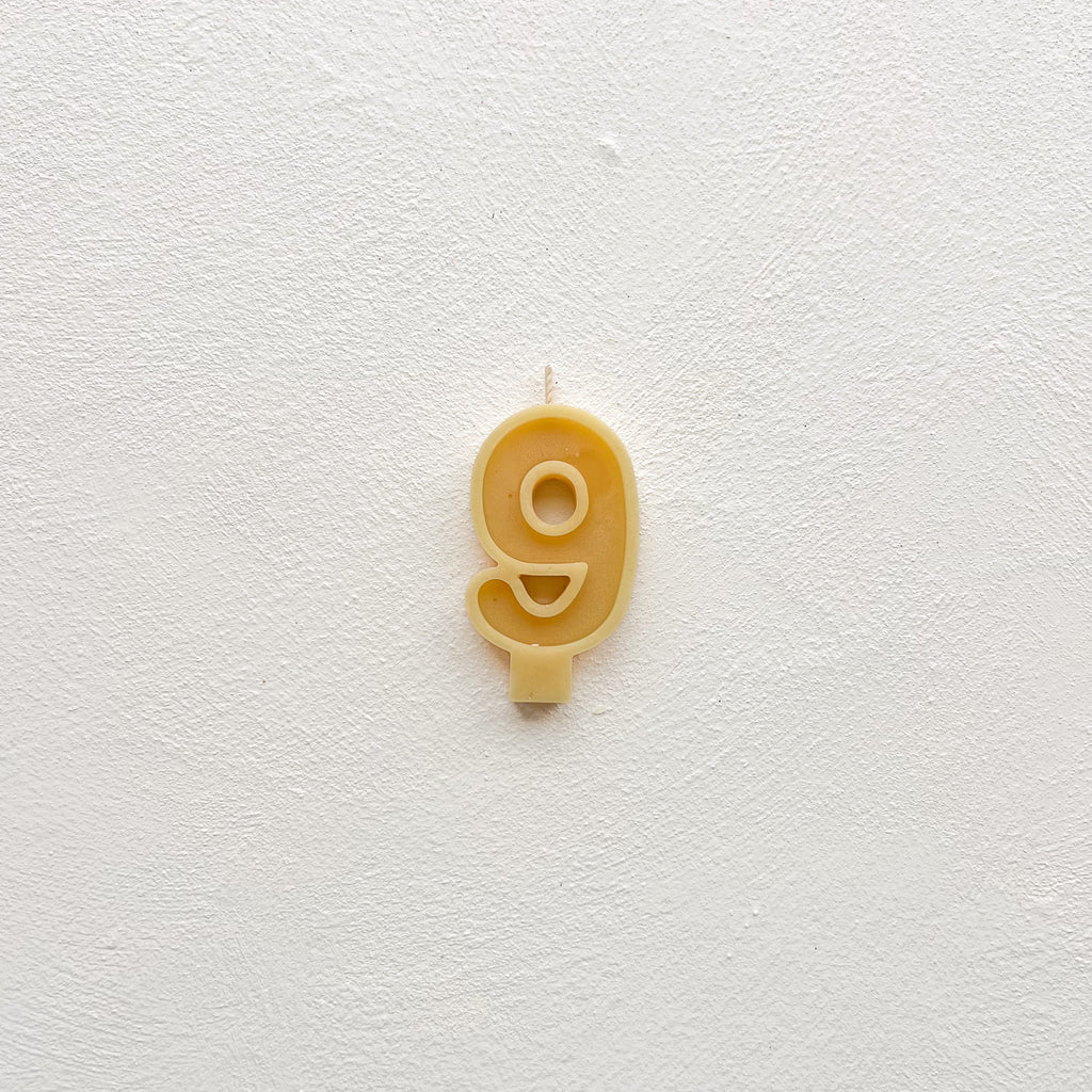 Beeswax Number Candles