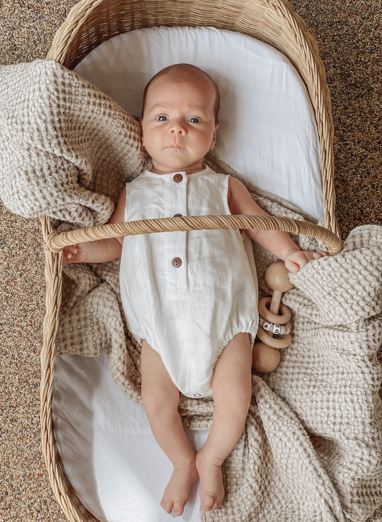 Linen Waffle Blanket