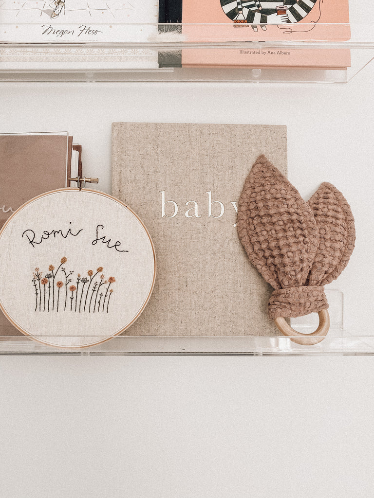 Linen Waffle Bunny Ring