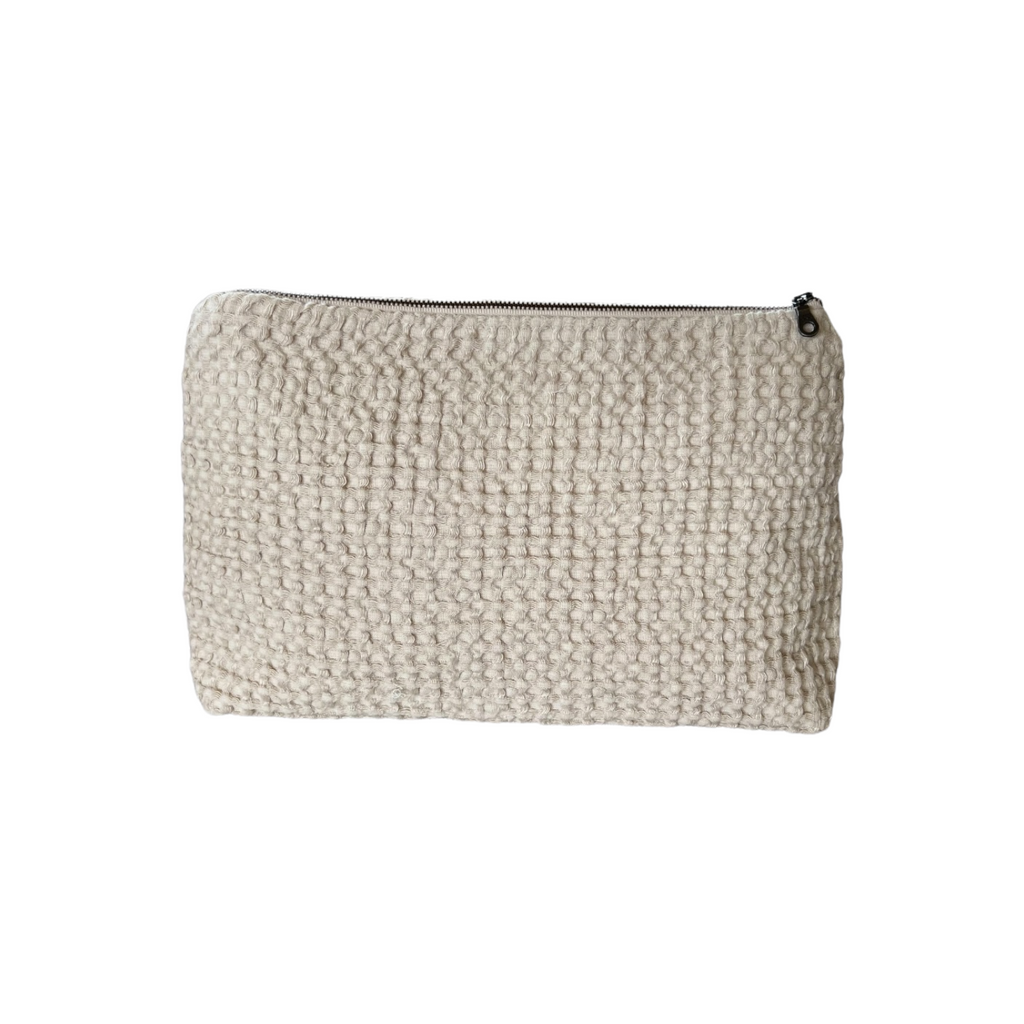 Linen Waffle Nappy Clutch