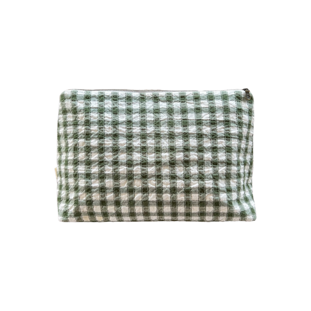 Printed Gingham Nappy Clutch